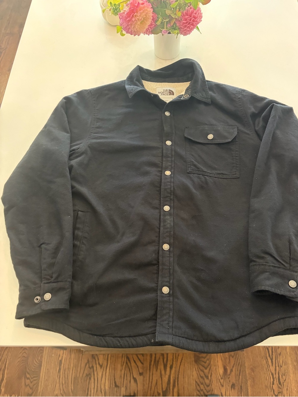 The North Face Black Snap-Front Shirt Jacket